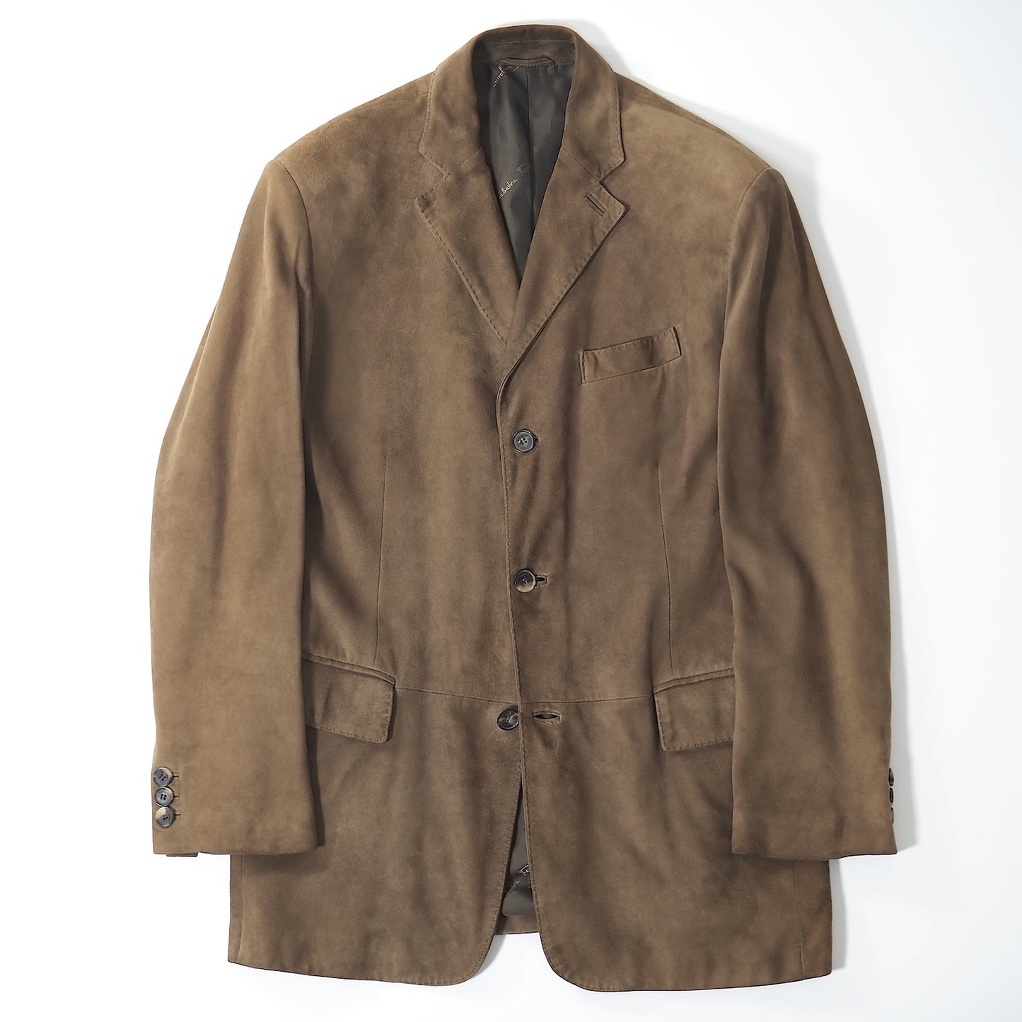 サルヴァトーレフェラガモ Salvatore Ferragamo イタリア製 スエード レザー ジャケット 50 ブラウン メンズ 正規品 5-ZK003