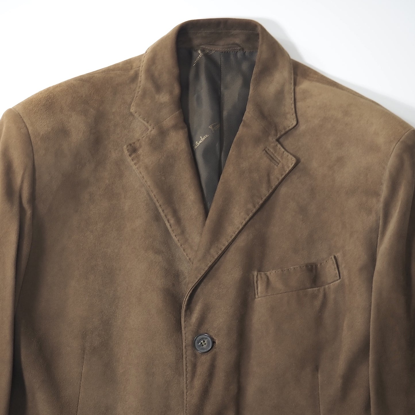 サルヴァトーレフェラガモ Salvatore Ferragamo イタリア製 スエード レザー ジャケット 50 ブラウン メンズ 正規品 5-ZK003