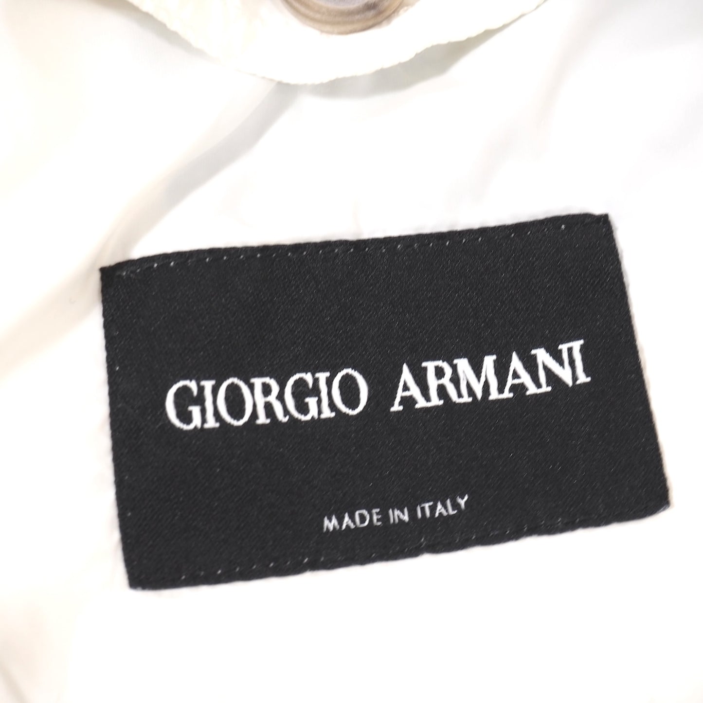 美品 ジョルジオアルマーニ GIORGIO ARMANI イタリア製 テーラード ジャケット 52 ホワイト メンズ 正規品 5-ZK004