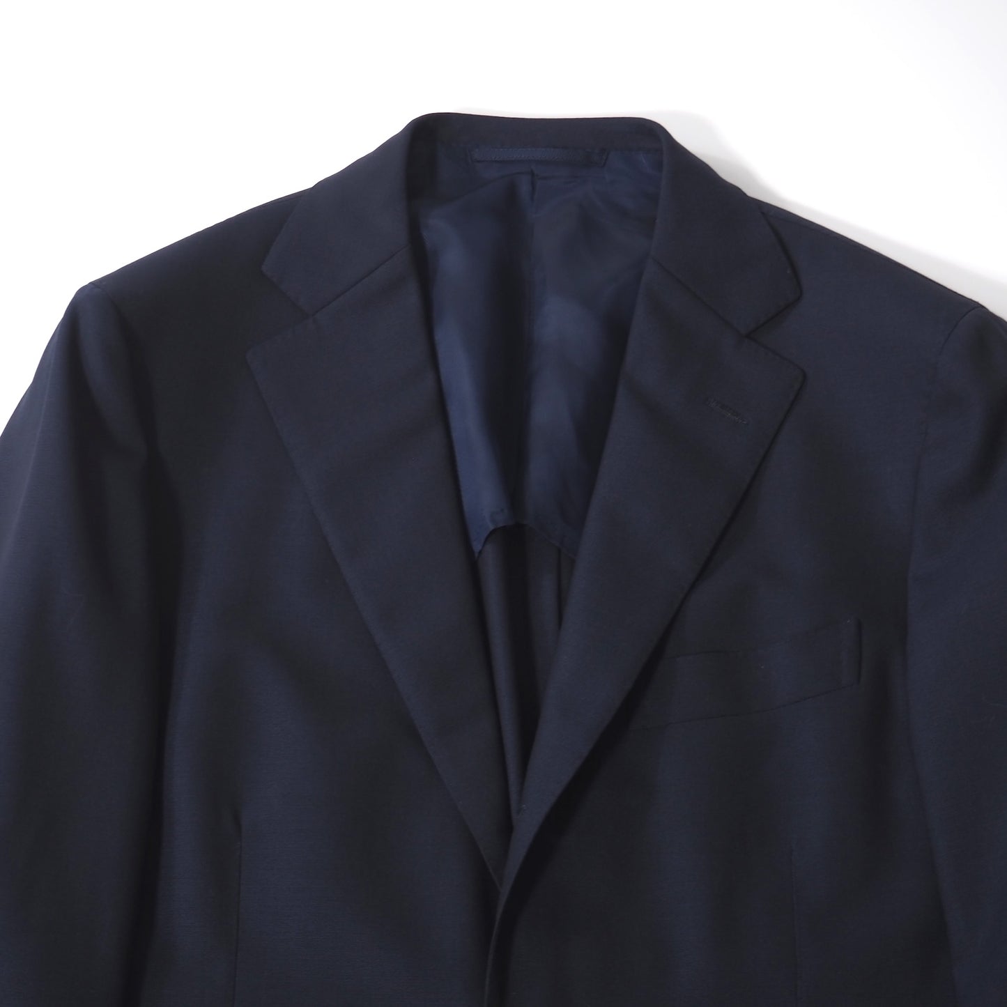 美品 ビームスエフ BEAMS F ウール セットアップ スーツ ジャケット パンツ アンコン 50 ネイビー メンズ 正規品 5-ZK007