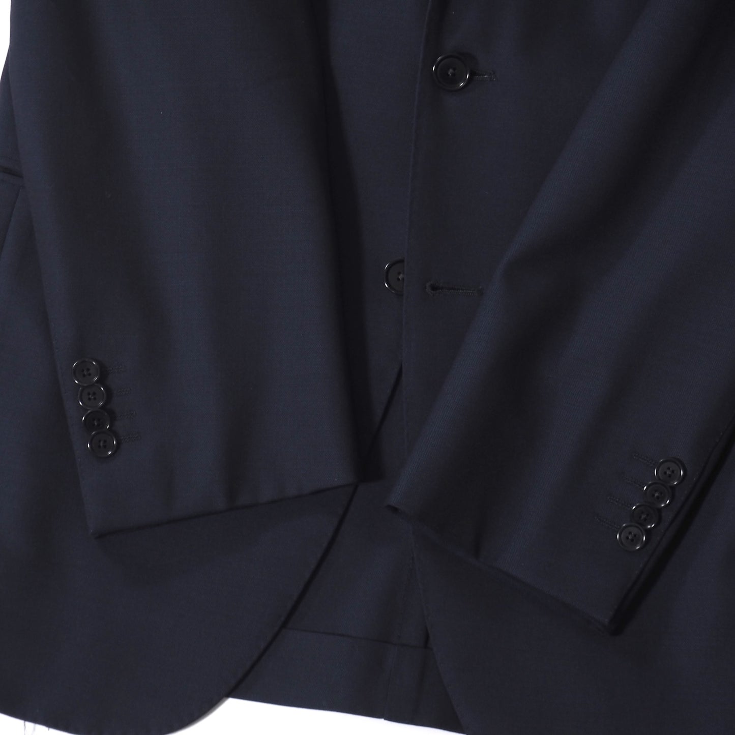美品 ビームスエフ BEAMS F ウール セットアップ スーツ ジャケット パンツ アンコン 50 ネイビー メンズ 正規品 5-ZK007
