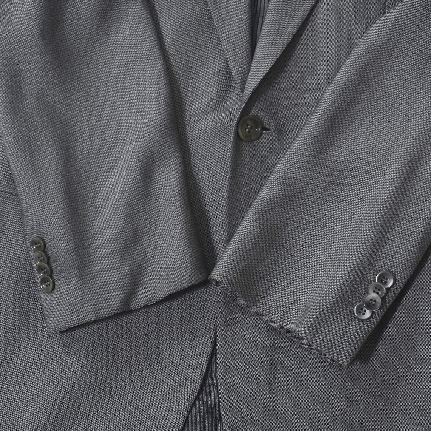 ジョルジオアルマーニ GIORGIO ARMANI ウール ピークド スーツ 46 グレー メンズ 正規品 5-ZK008