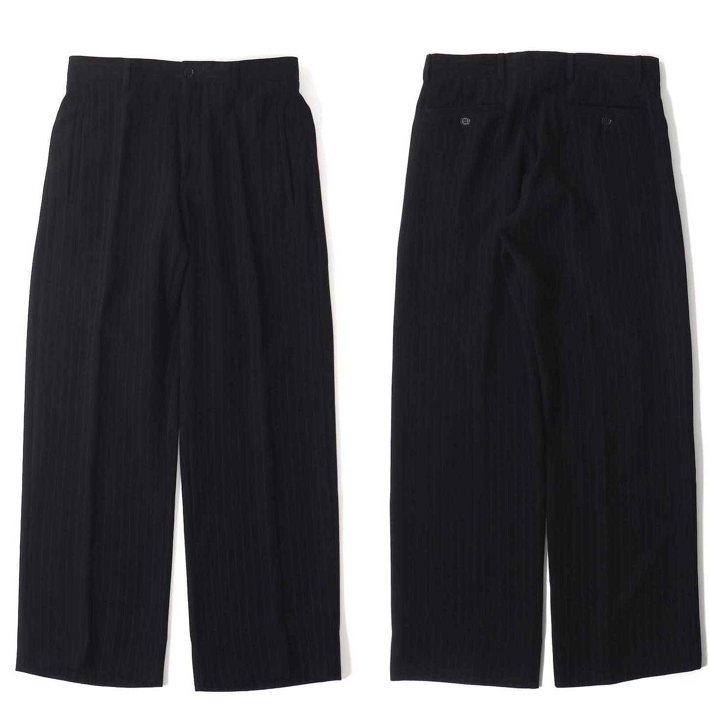美品 ジョルジオアルマーニ GIORGIO ARMANI ストレッチ スーツ ジャケット パンツ 44 ブラック ストライプ メンズ 正規品 5-ZK009