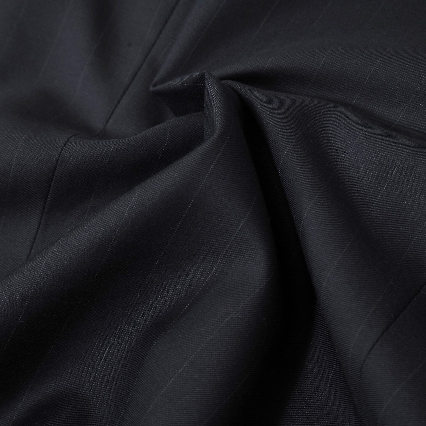 良品 ジョルジオアルマーニ GIORGIO ARMANI ウール シルク コットン ストライプ セットアップ スーツ ジャケット パンツ 50 ダークネイビー メンズ 正規品 5-ZK011