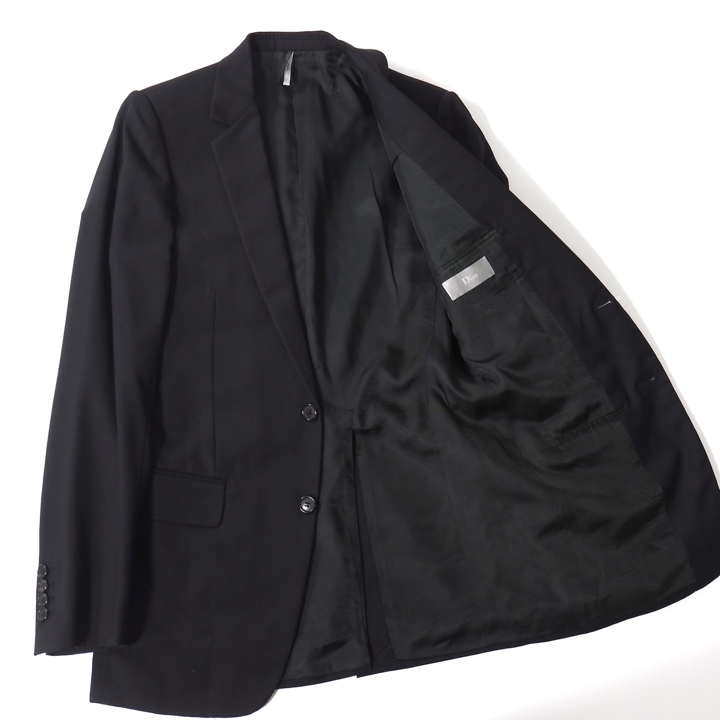 ディオールオム DIOR HOMME 03SS ウール スーツ ジャケット パンツ 44 ブラック メンズ 正規品 5-ZK013