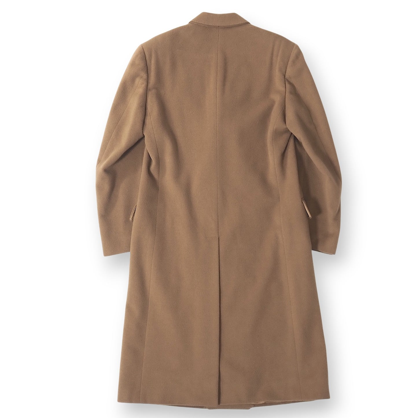 美品 エルメネジルドゼニア Ermenegildo Zegna ピュアカシミヤ ダブルブレスト コート 46 L相当 キャメル メンズ 正規品 5-ZK016