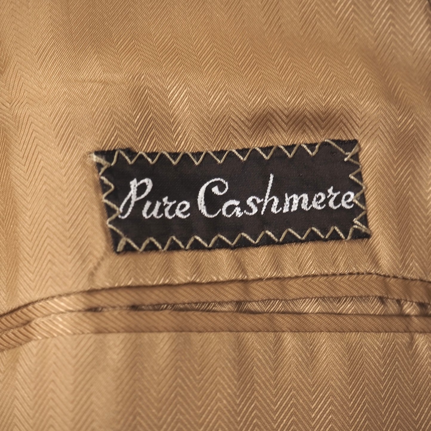 美品 エルメネジルドゼニア Ermenegildo Zegna ピュアカシミヤ ダブルブレスト コート 46 L相当 キャメル メンズ 正規品 5-ZK016