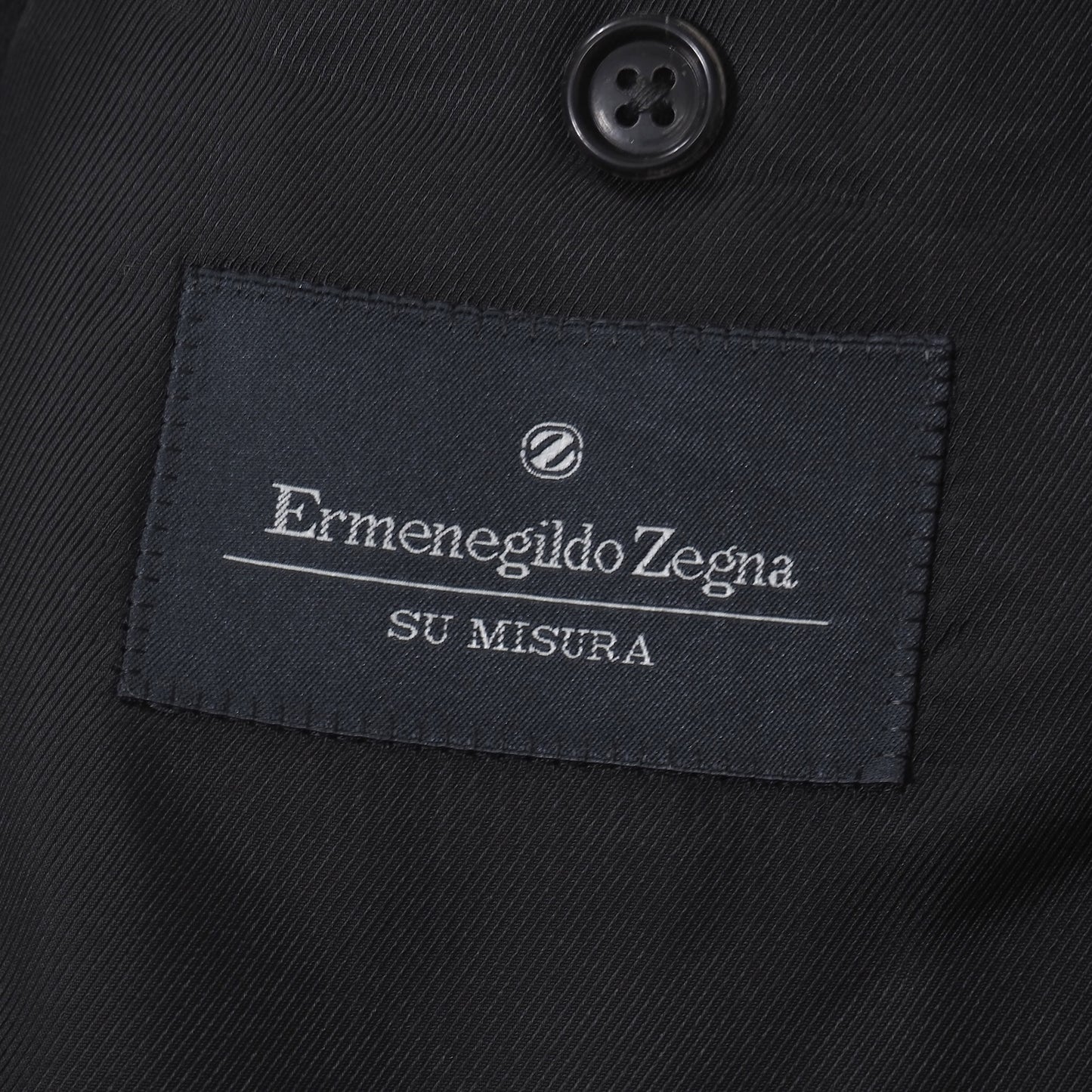 美品 エルメネジルドゼニア Ermenegildo Zegna SU MISURA ピュアカシミヤ ダブルブレスト コート 44 M相当 ブラック メンズ 正規品 5-ZK018