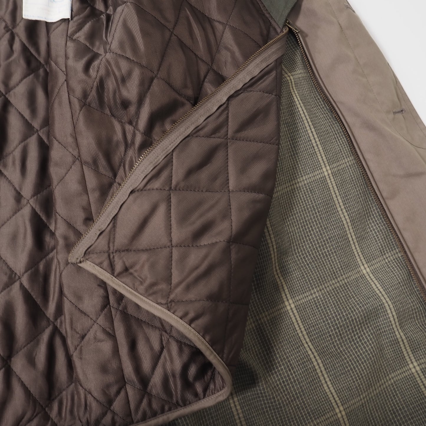 エルメネジルドゼニア Ermenegildo Zegna イタリア製 ショールカラー ライナー付き トレンチコート 46 グレージュ メンズ 正規品 5-ZK019