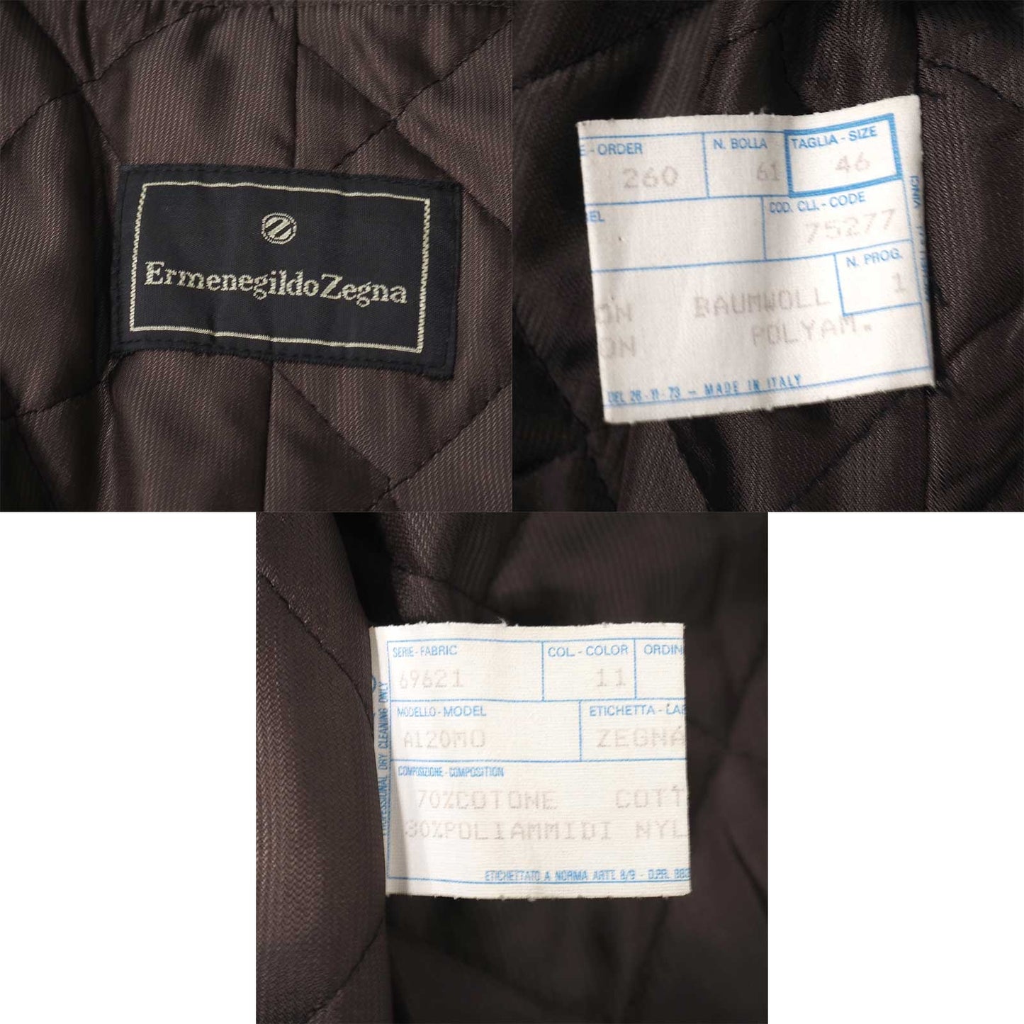 エルメネジルドゼニア Ermenegildo Zegna イタリア製 ショールカラー ライナー付き トレンチコート 46 グレージュ メンズ 正規品 5-ZK019