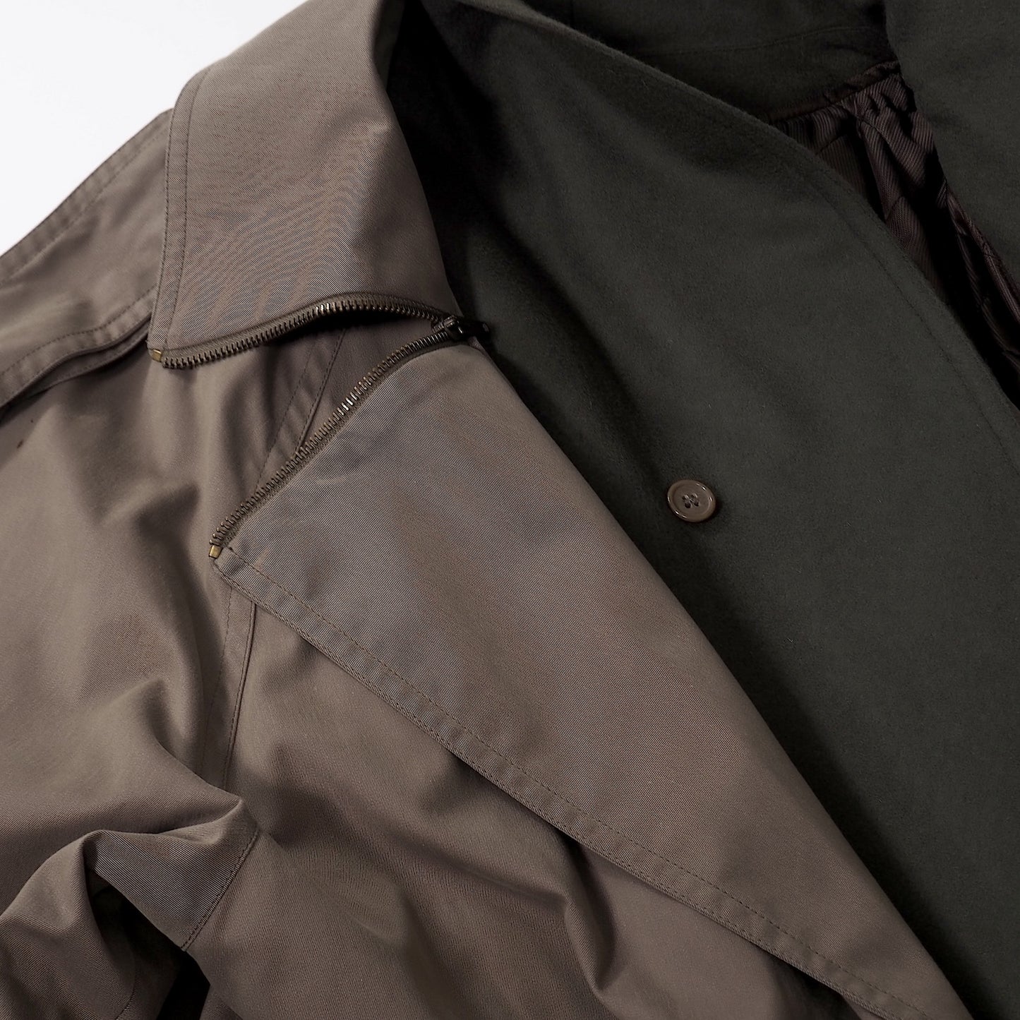エルメネジルドゼニア Ermenegildo Zegna イタリア製 ショールカラー ライナー付き トレンチコート 46 グレージュ メンズ 正規品 5-ZK019