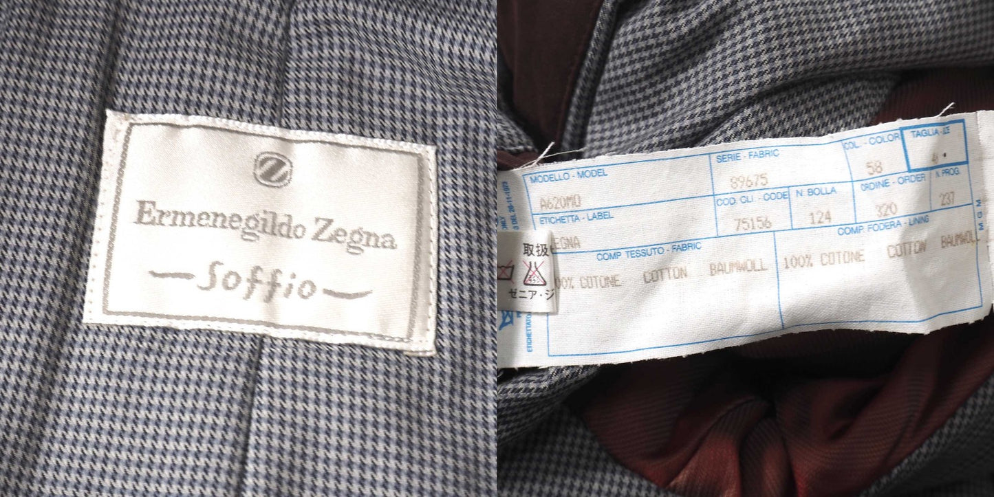 良品 エルメネジルドゼニア Ermenegildo Zegna コットン パデッド ステンカラーコート 中綿 46 レッドブラウン メンズ 正規品 5-ZK022