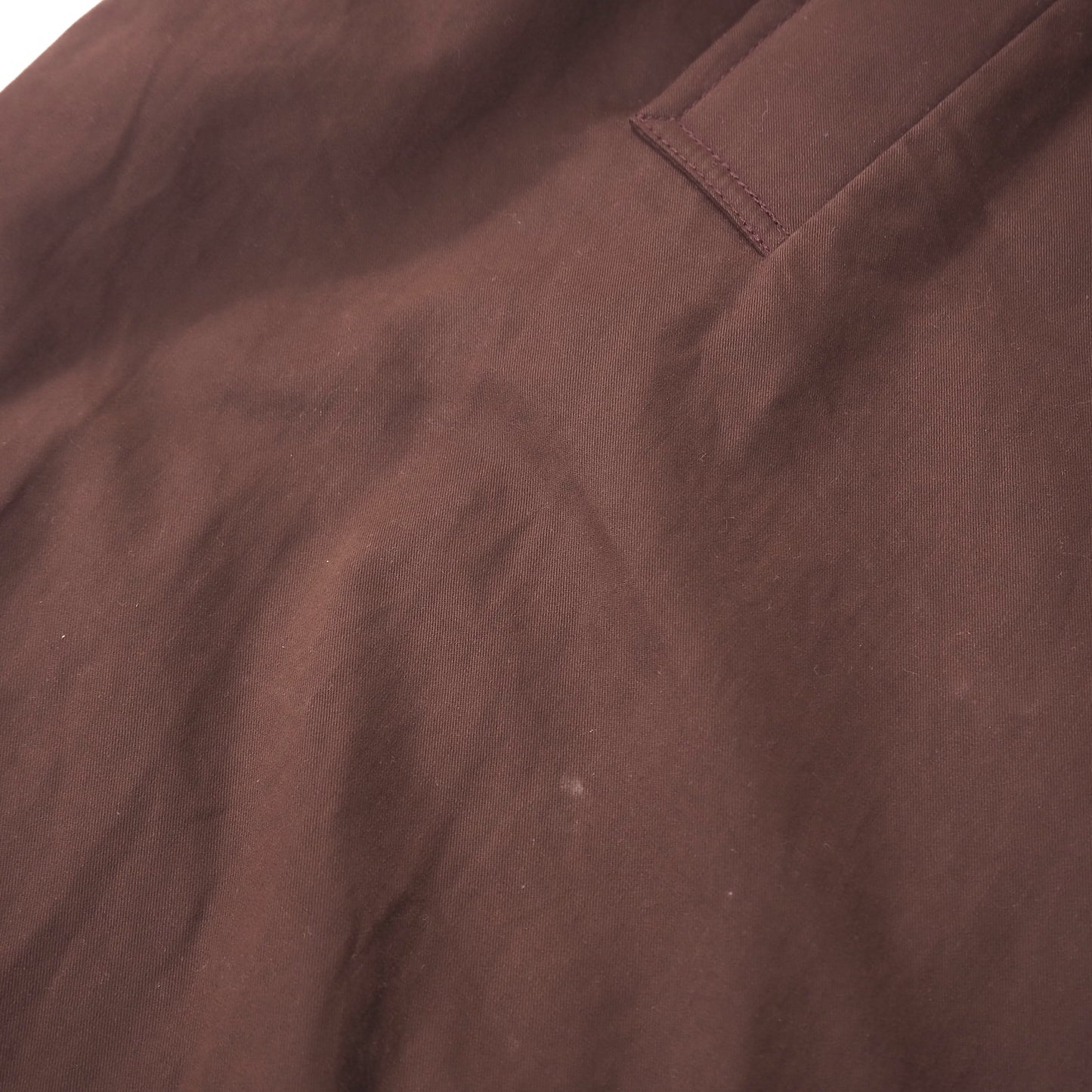 良品 エルメネジルドゼニア Ermenegildo Zegna コットン パデッド ステンカラーコート 中綿 46 レッドブラウン メンズ 正規品 5-ZK022