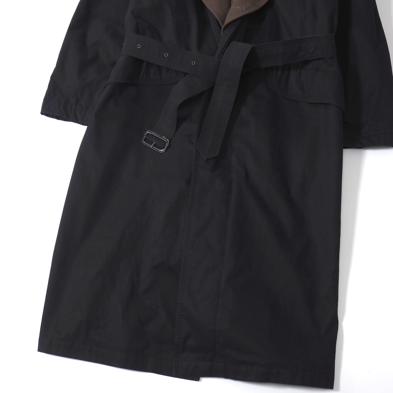 エルメネジルドゼニア ライナー付きトレンチコート 46 ブラック 5-ZK023 エルメネジルドゼニア Ermenegildo Zegna イタリア製 コットン
