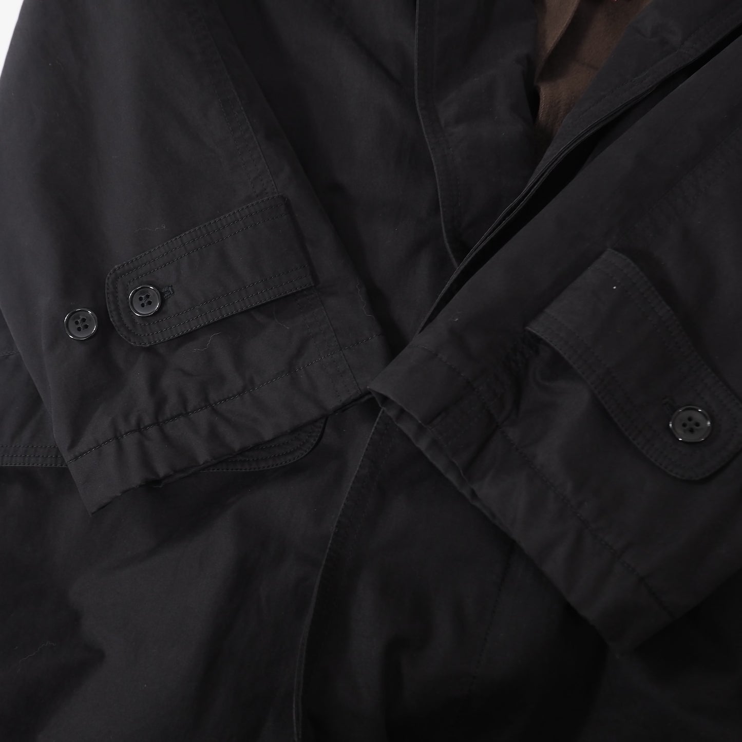 エルメネジルドゼニア Ermenegildo Zegna イタリア製 コットン インナー付きトレンチコート 46 ブラック メンズ 正規品 5-ZK023