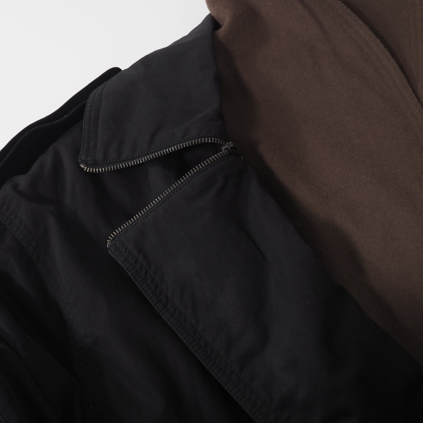 エルメネジルドゼニア Ermenegildo Zegna イタリア製 コットン インナー付きトレンチコート 46 ブラック メンズ 正規品 5-ZK023