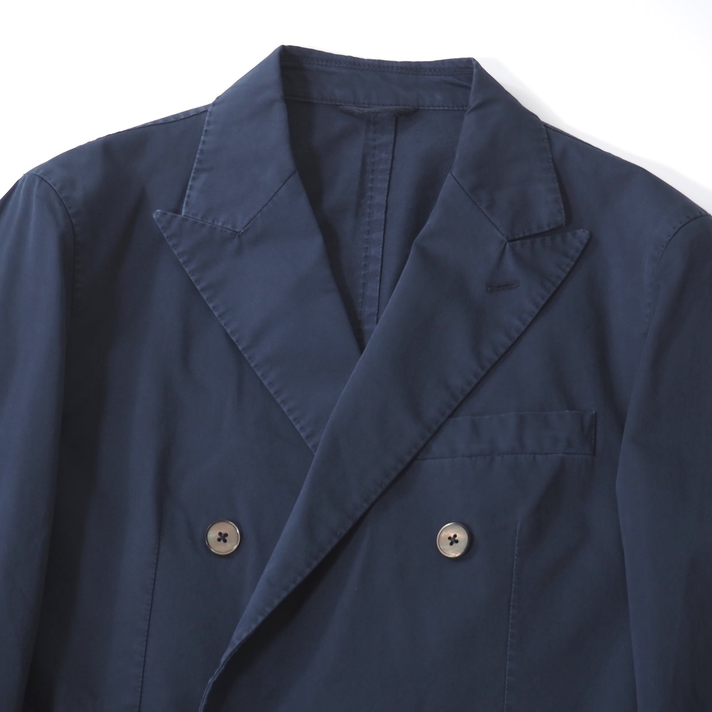 エルビーエム L.B.M.1911 イタリア製 ダブルブレスト コットン スーツ ジャケット パンツ 48 ネイビー メンズ 正規品 5-ZK030