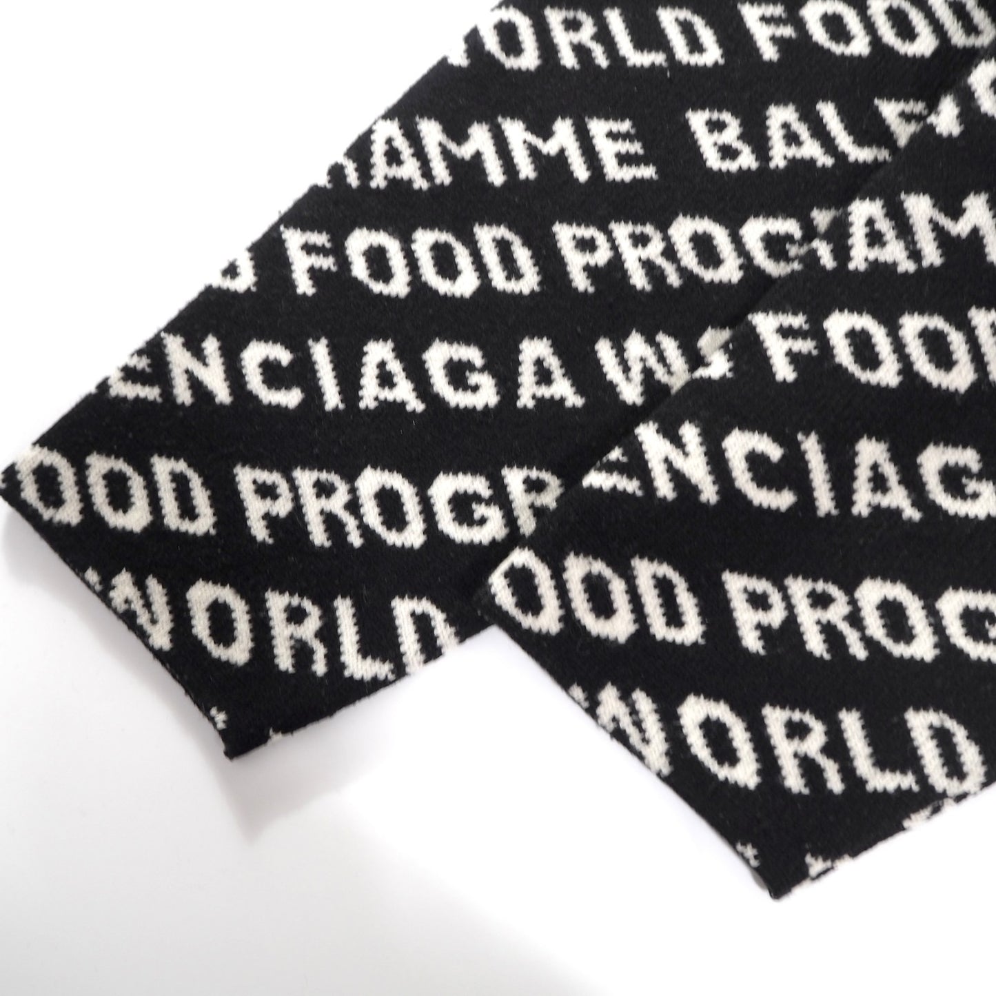 バレンシアガ BALENCIAGA World Food Programme プルオーバー セーター XS ブラック ホワイト メンズ 正規品 6-AC003