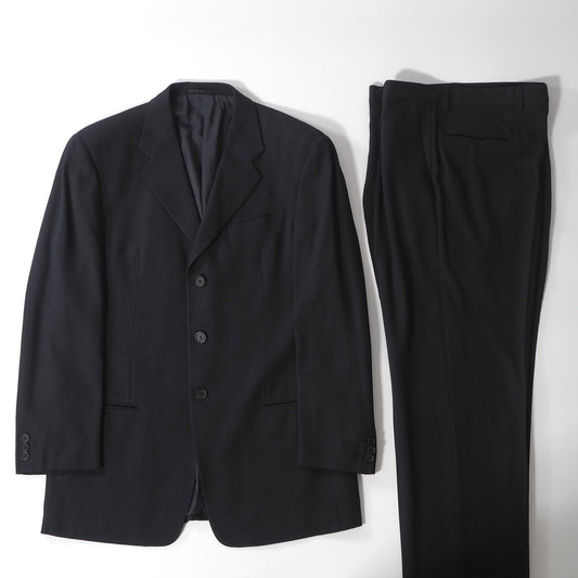 ジョルジオアルマーニ GIORGIO ARMANI ヴィンテージ ストレッチ スーツ ジャケット パンツ 50 ダークネイビー メンズ 正規品 6-AC004