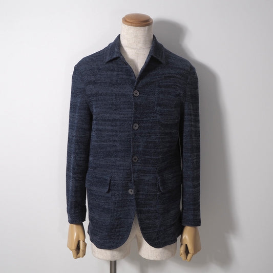 美品 エンポリオアルマーニ EMPORIO ARMANI 22年製 サマー ジャケット 46 ブルー メンズ 正規品 6-AC007