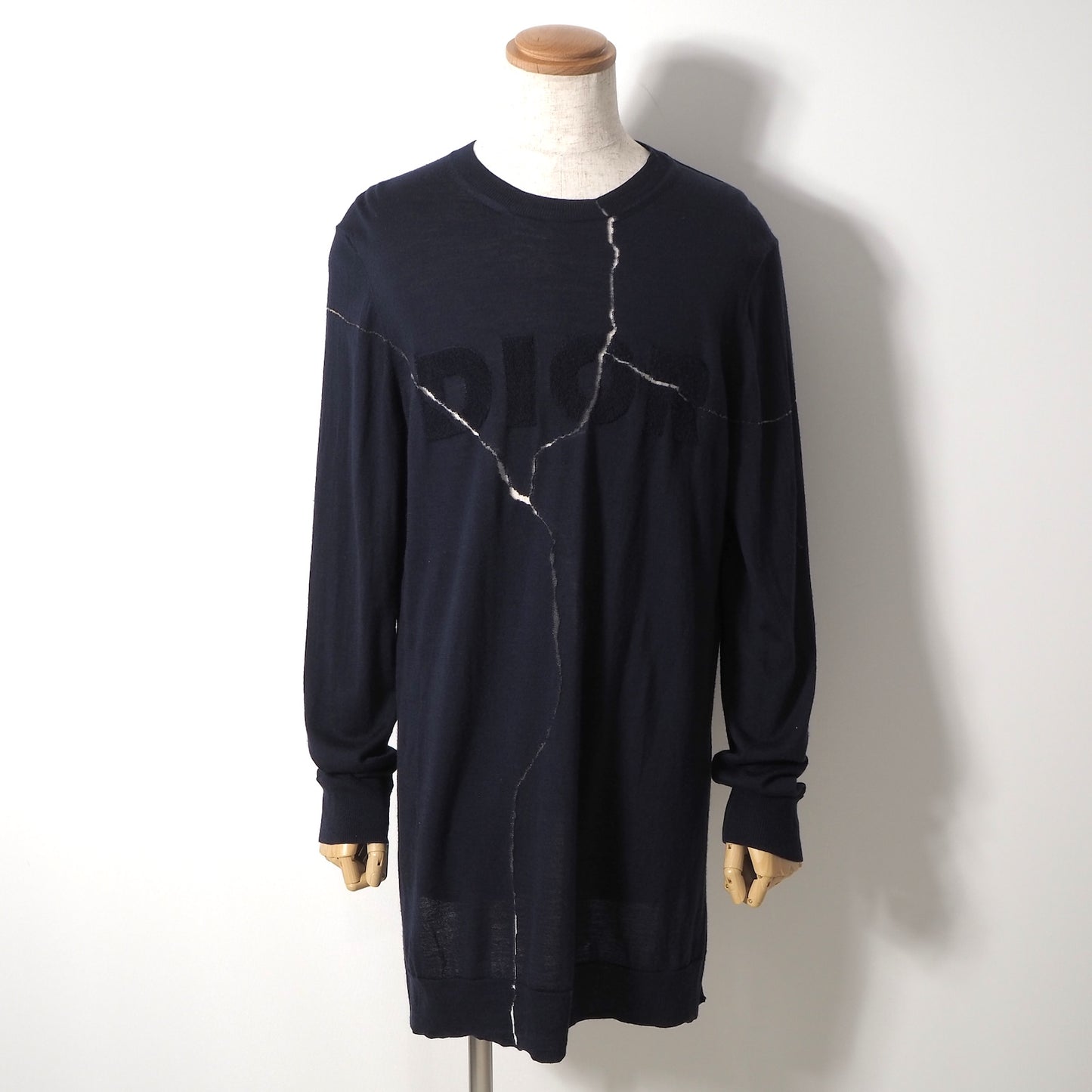 ディオール DIOR 20AW 変形ニット セーター L ネイビー メンズ 正規品 6-AD005