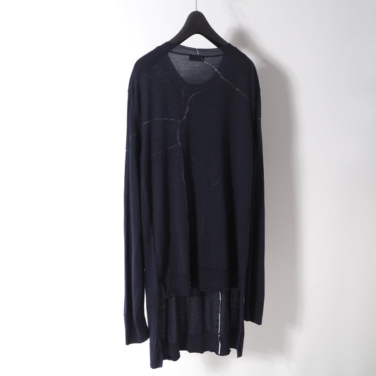 ディオール DIOR 20AW 変形ニット セーター L ネイビー メンズ 正規品 6-AD005