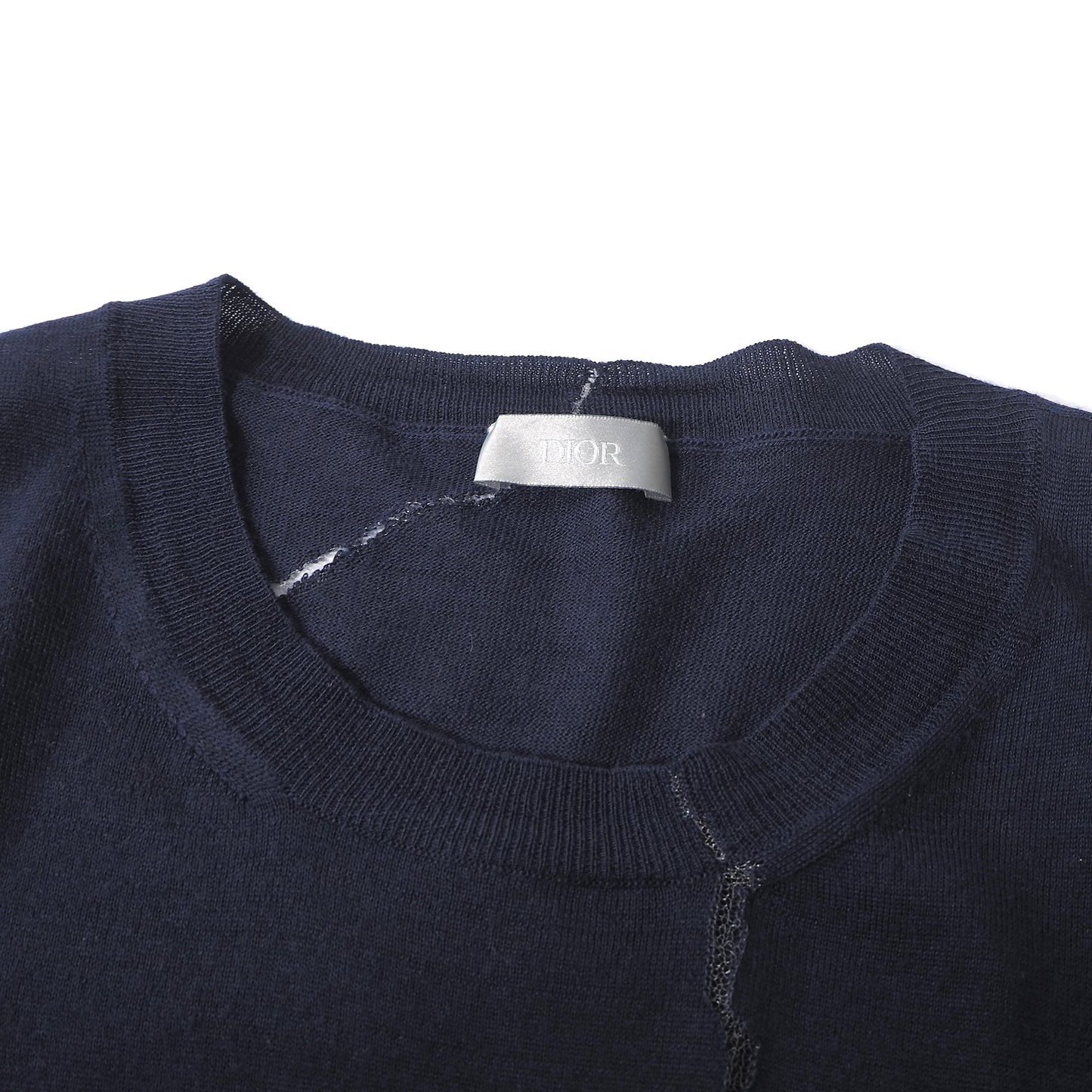 ディオール DIOR 20AW 変形ニット セーター L ネイビー メンズ 正規品 6-AD005