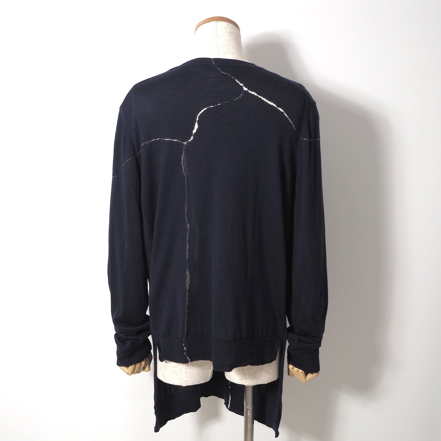 ディオール DIOR 20AW 変形ニット セーター L ネイビー メンズ 正規品 6-AD005