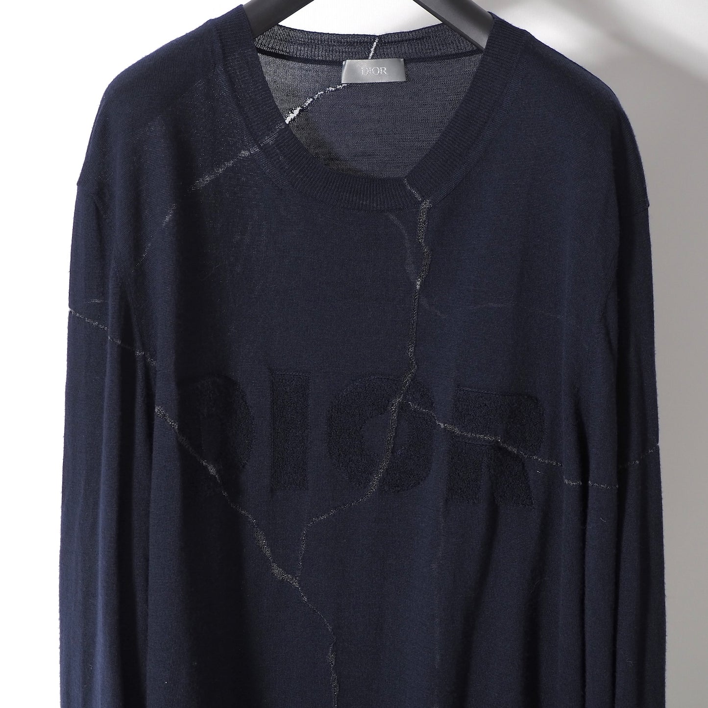 ディオール DIOR 20AW 変形ニット セーター L ネイビー メンズ 正規品 6-AD005