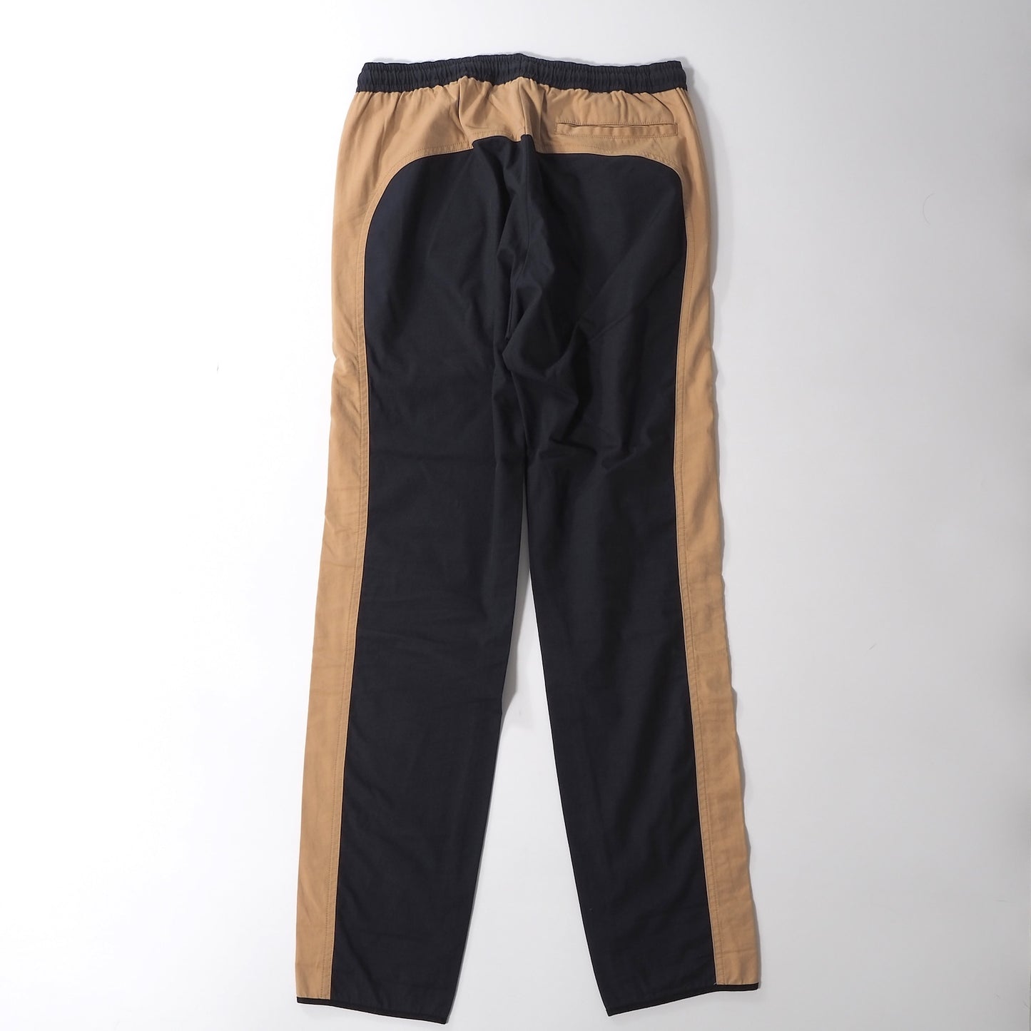 美品 ドリスヴァンノッテン DRIES VAN NOTEN サイドライン イージーパンツ 48 ネイビー ベージュ メンズ 正規品 6-AD008
