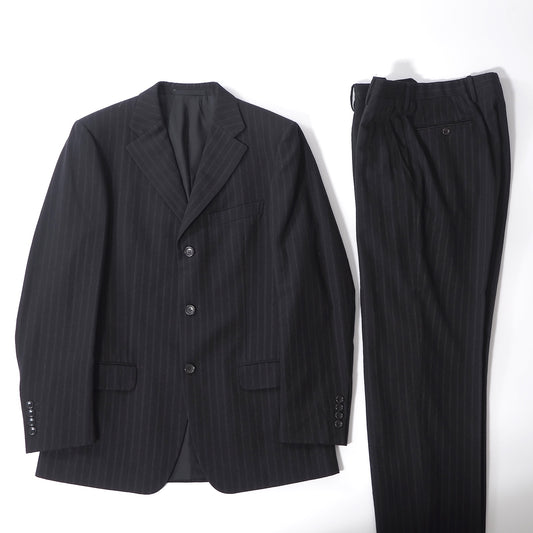 グッチ GUCCI トムフォード期 ウール スーツ ジャケット スラックス 48 ブラック メンズ 正規品 6-AD009