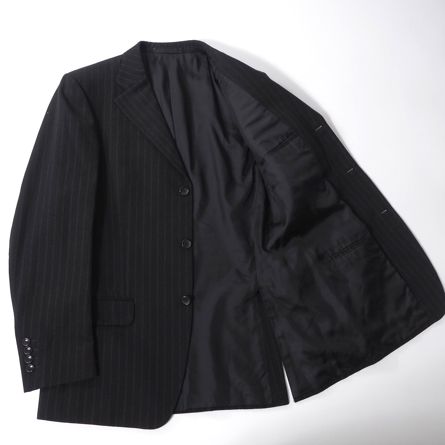 グッチ GUCCI トムフォード期 ウール スーツ ジャケット スラックス 48 ブラック メンズ 正規品 6-AD009