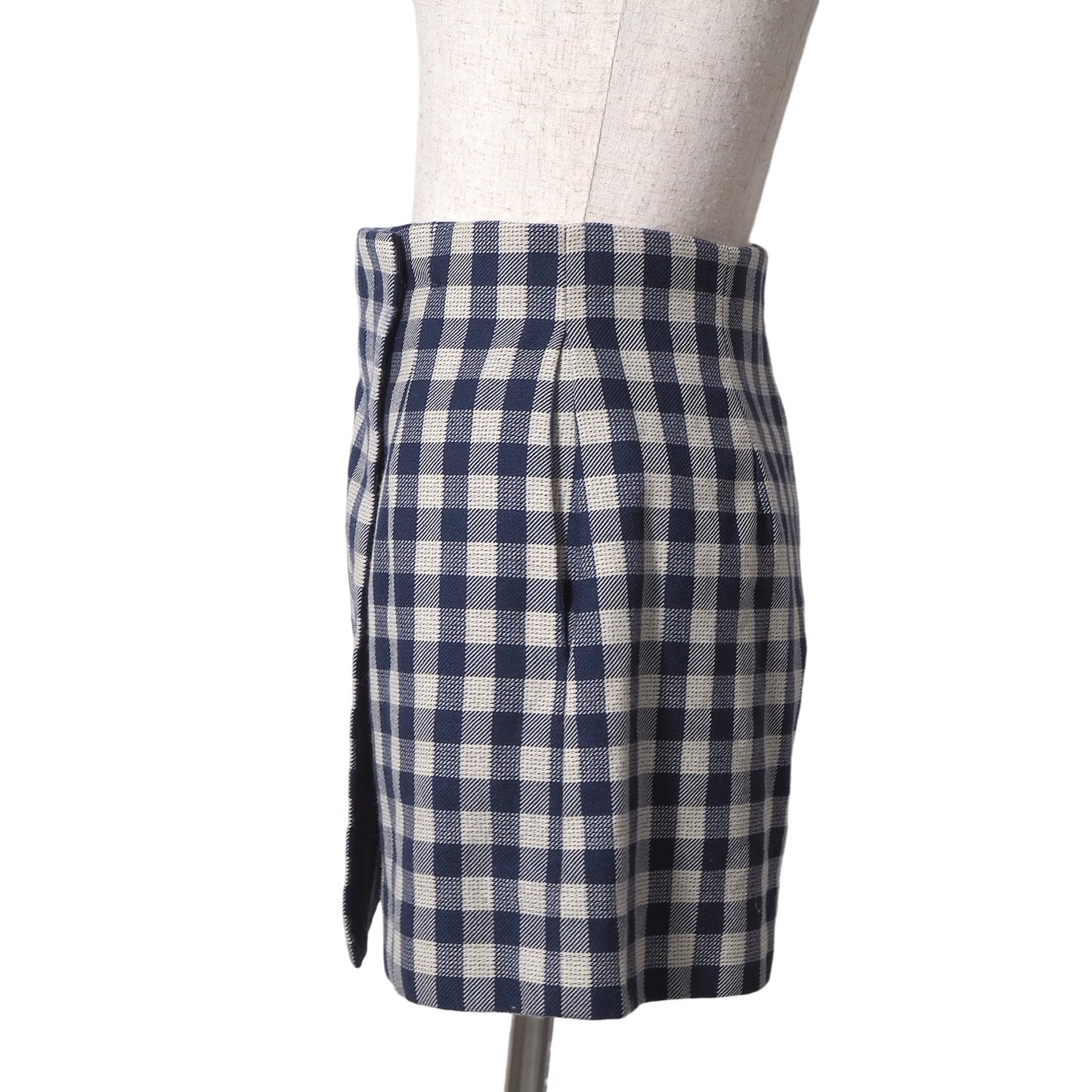 クリスチャンディオール Christian Dior 20年製 キュロット ハーフパンツ ショートパンツ 38 ブルー ホワイト チェック レディース 正規品 6-AD010