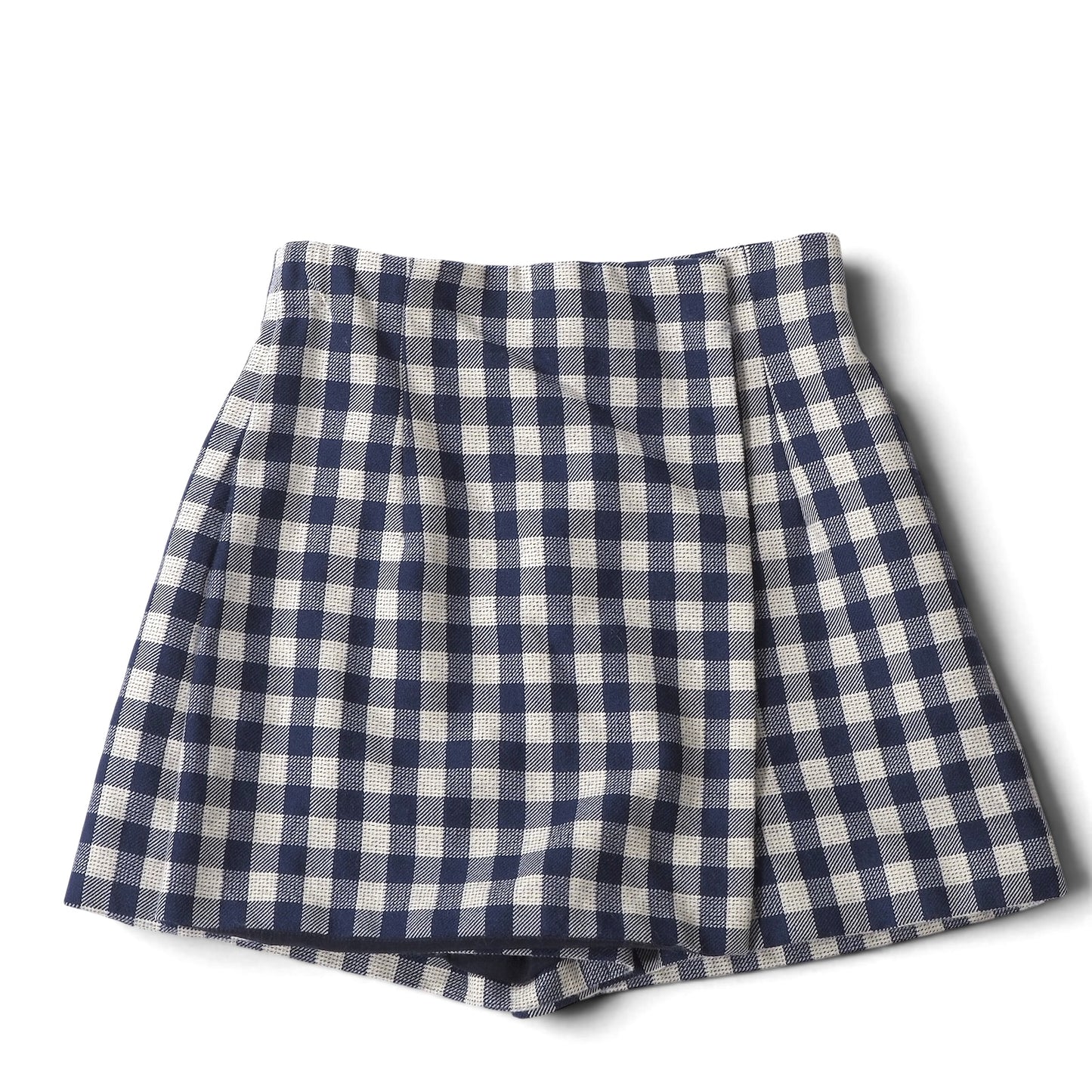 クリスチャンディオール Christian Dior 20年製 キュロット ハーフパンツ ショートパンツ 38 ブルー ホワイト チェック レディース 正規品 6-AD010