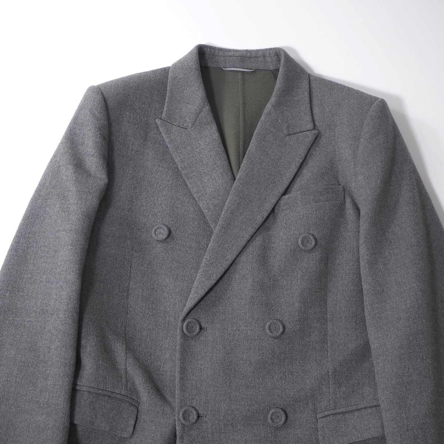 美品 ディオール DIOR 22SS ダブルフェイス ウール ダブルブレスト コート 48 グレー メンズ 正規品 6-AD011