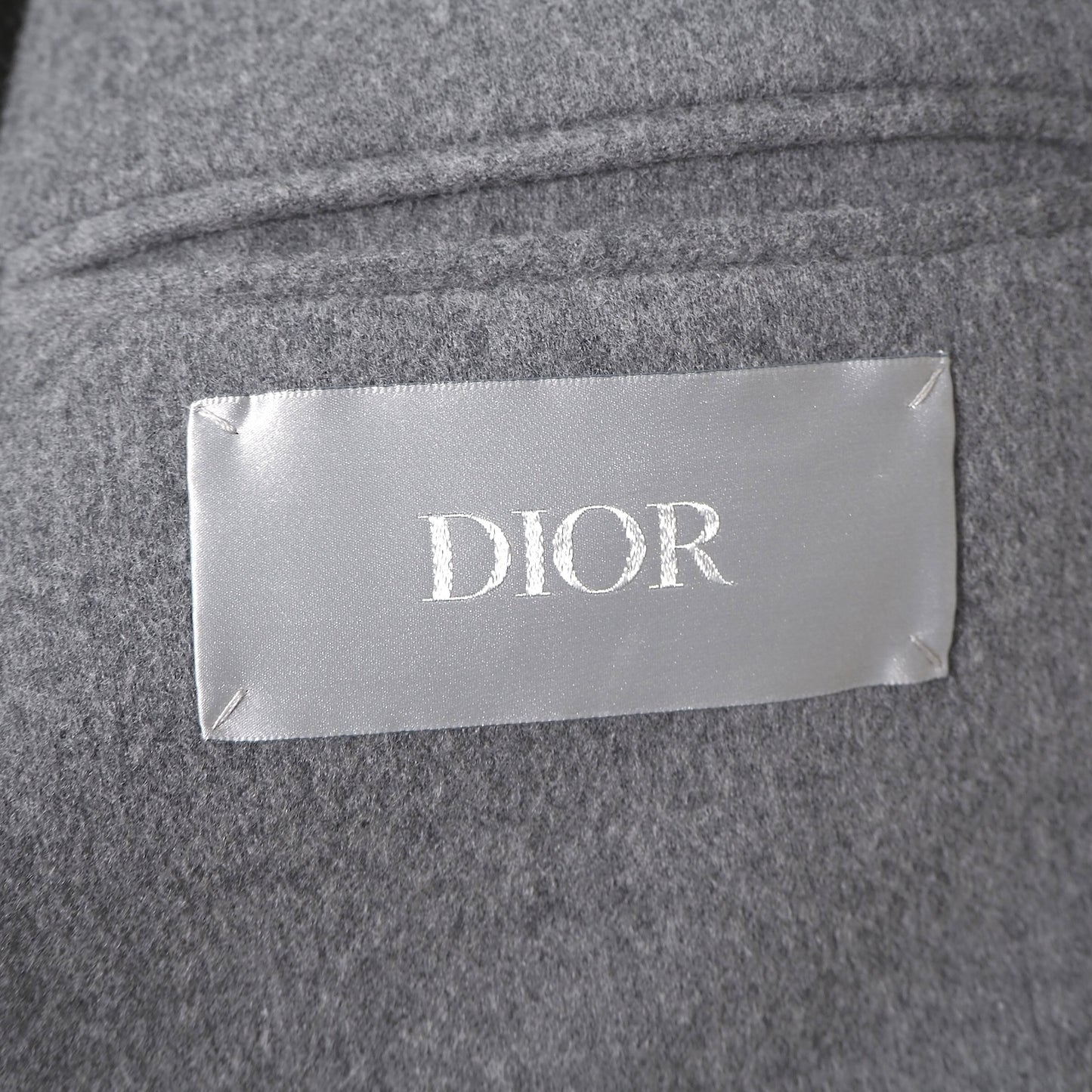 美品 ディオール DIOR 22SS ダブルフェイス ウール ダブルブレスト コート 48 グレー メンズ 正規品 6-AD011