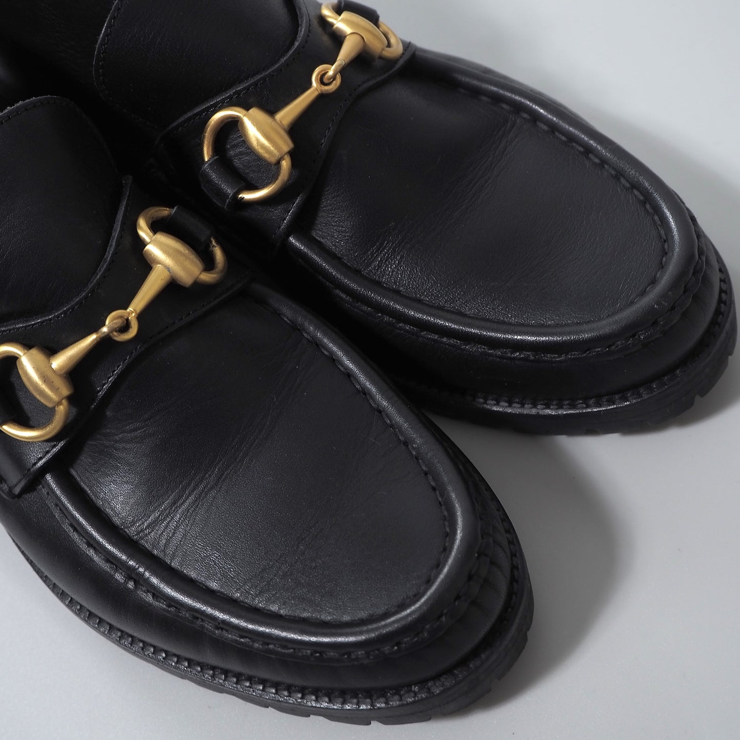 グッチ GUCCI イタリア製 ホースビット レザーシューズ 靴 36 23cm相当 ブラック レディース 正規品 6-AD012