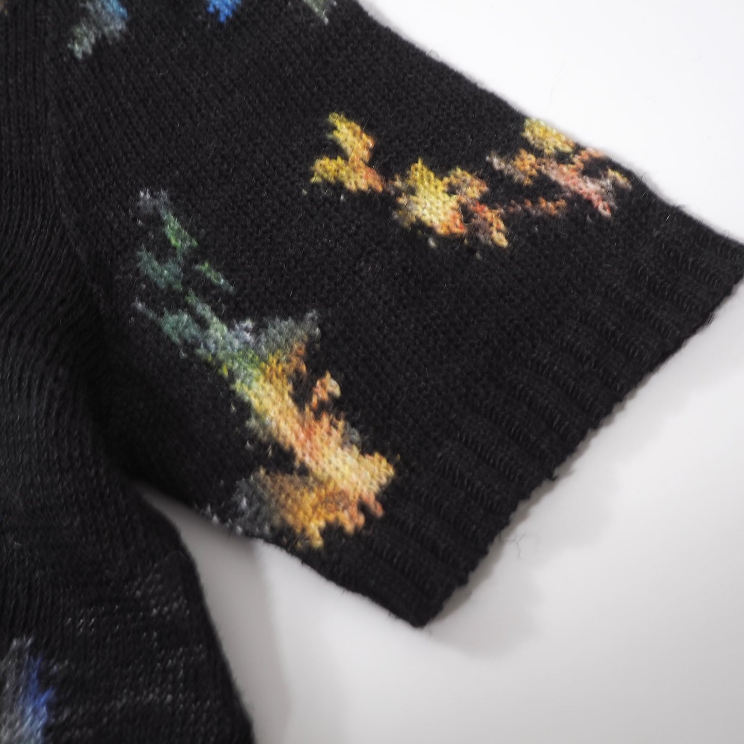 美品 クリスチャンディオール Christian Dior イタリア製 23年製 総柄 半袖 ニット 42 ブラック 花柄 レディース 正規品 6-AD015