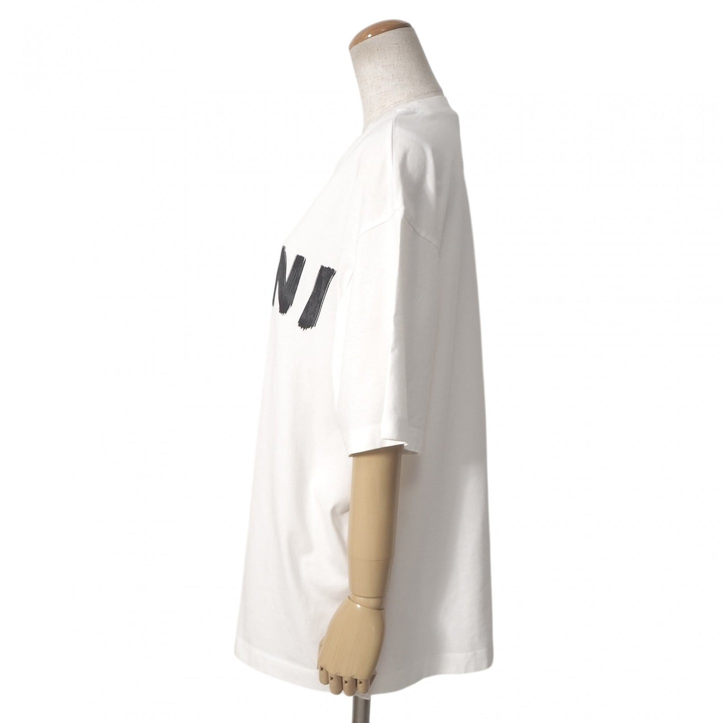 マルニ MARNI 23SS ロゴ クルーネック オーバーサイズ Tシャツ カットソー 40 ホワイト レディース 正規品 6-AD021