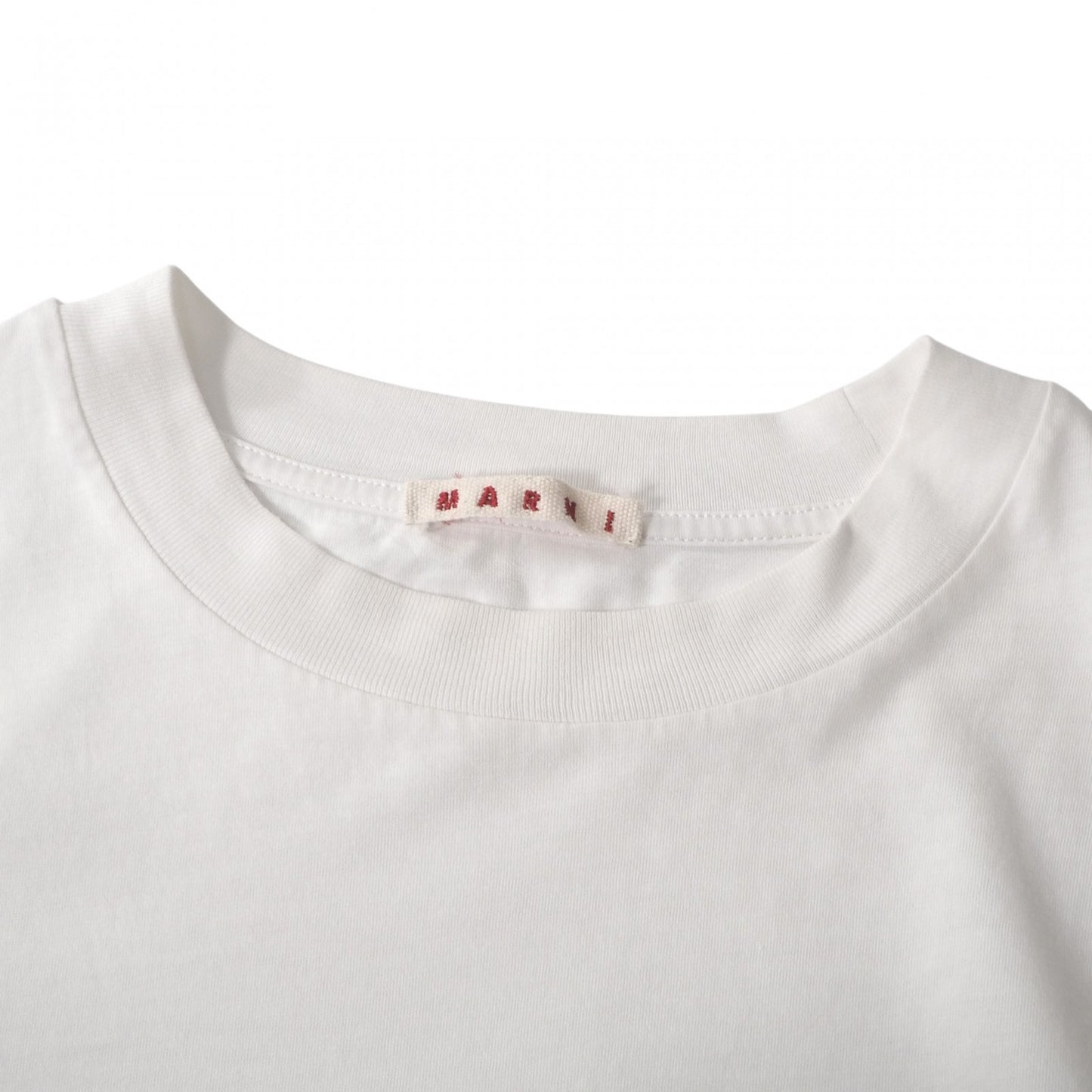 マルニ MARNI 23SS ロゴ クルーネック オーバーサイズ Tシャツ カットソー 40 ホワイト レディース 正規品 6-AD021