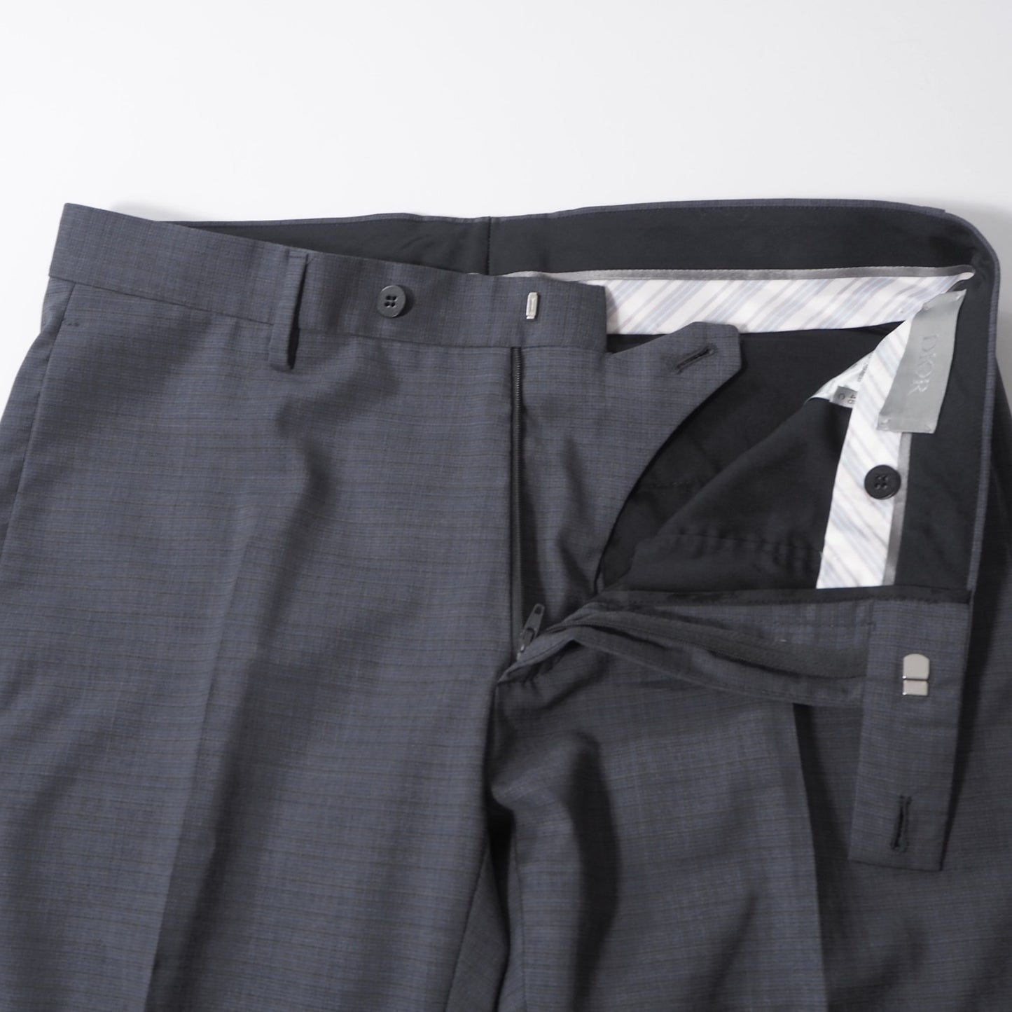 極美品 ディオール DIOR 26年製 スーツ ジャケット パンツ 46 グレー メンズ 正規品 6-AE020