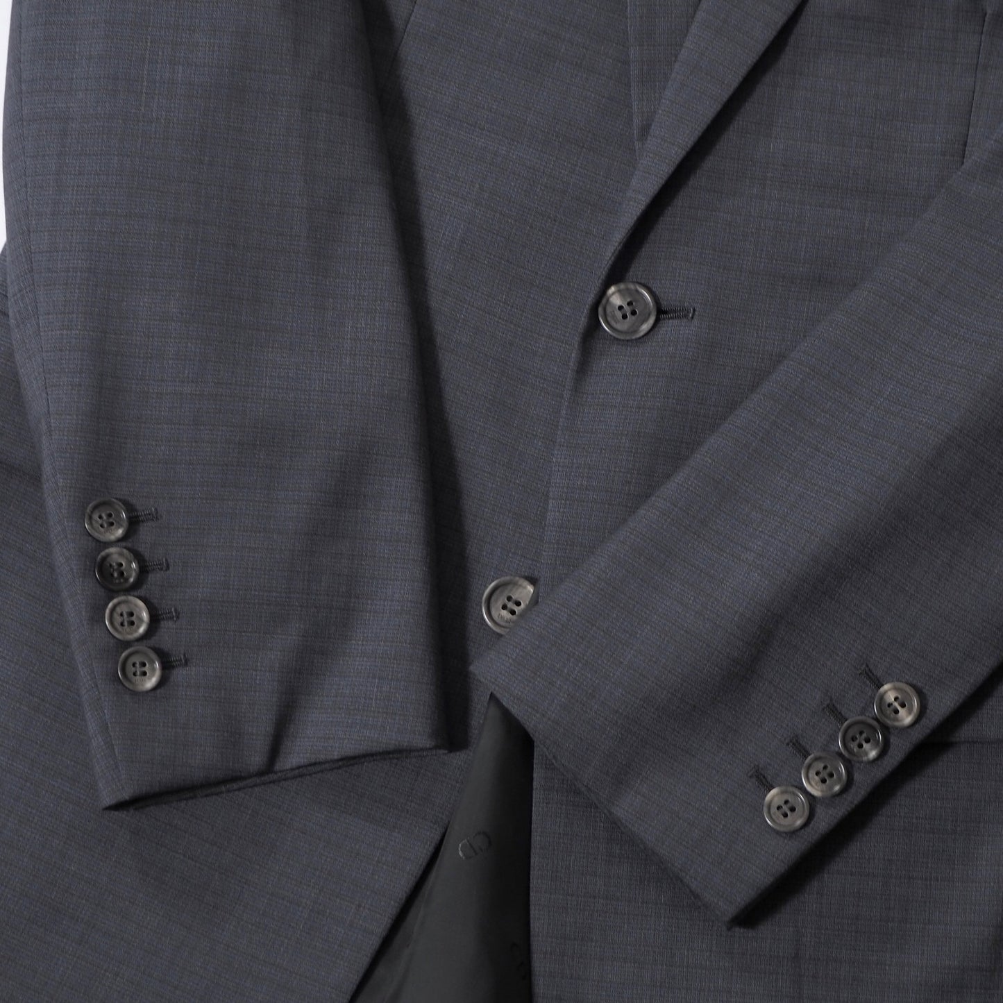 極美品 ディオール DIOR 26年製 スーツ ジャケット パンツ 46 グレー メンズ 正規品 6-AE020