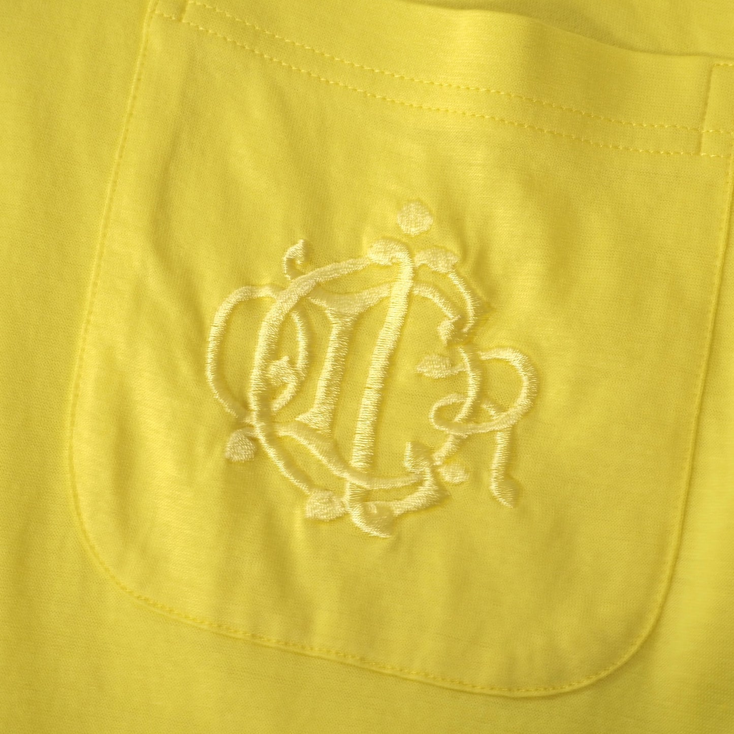 美品 クリスチャンディオール Christian Dior ヴィンテージ エンブロイダリー 半袖 Tシャツ M イエロー レディース 正規品 6-AE027
