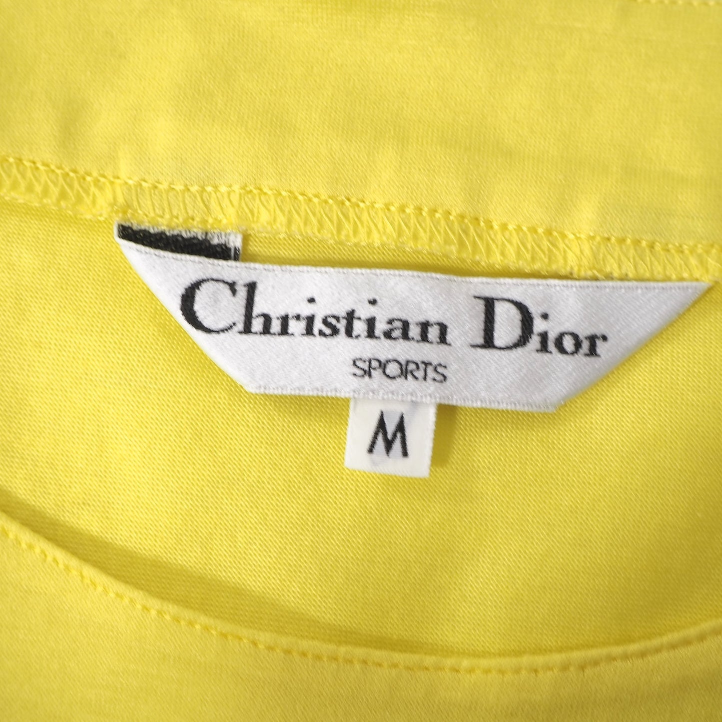 美品 クリスチャンディオール Christian Dior ヴィンテージ エンブロイダリー 半袖 Tシャツ M イエロー レディース 正規品 6-AE027