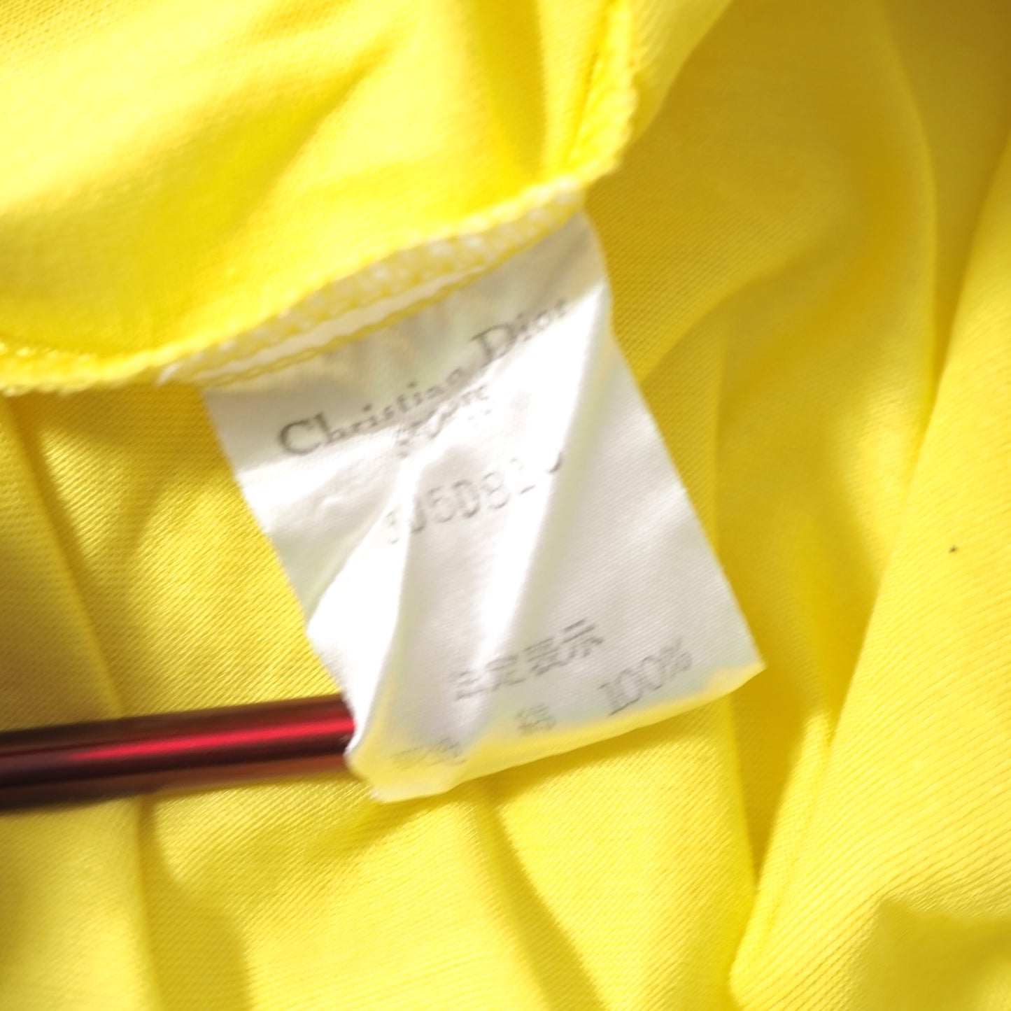 美品 クリスチャンディオール Christian Dior ヴィンテージ エンブロイダリー 半袖 Tシャツ M イエロー レディース 正規品 6-AE027