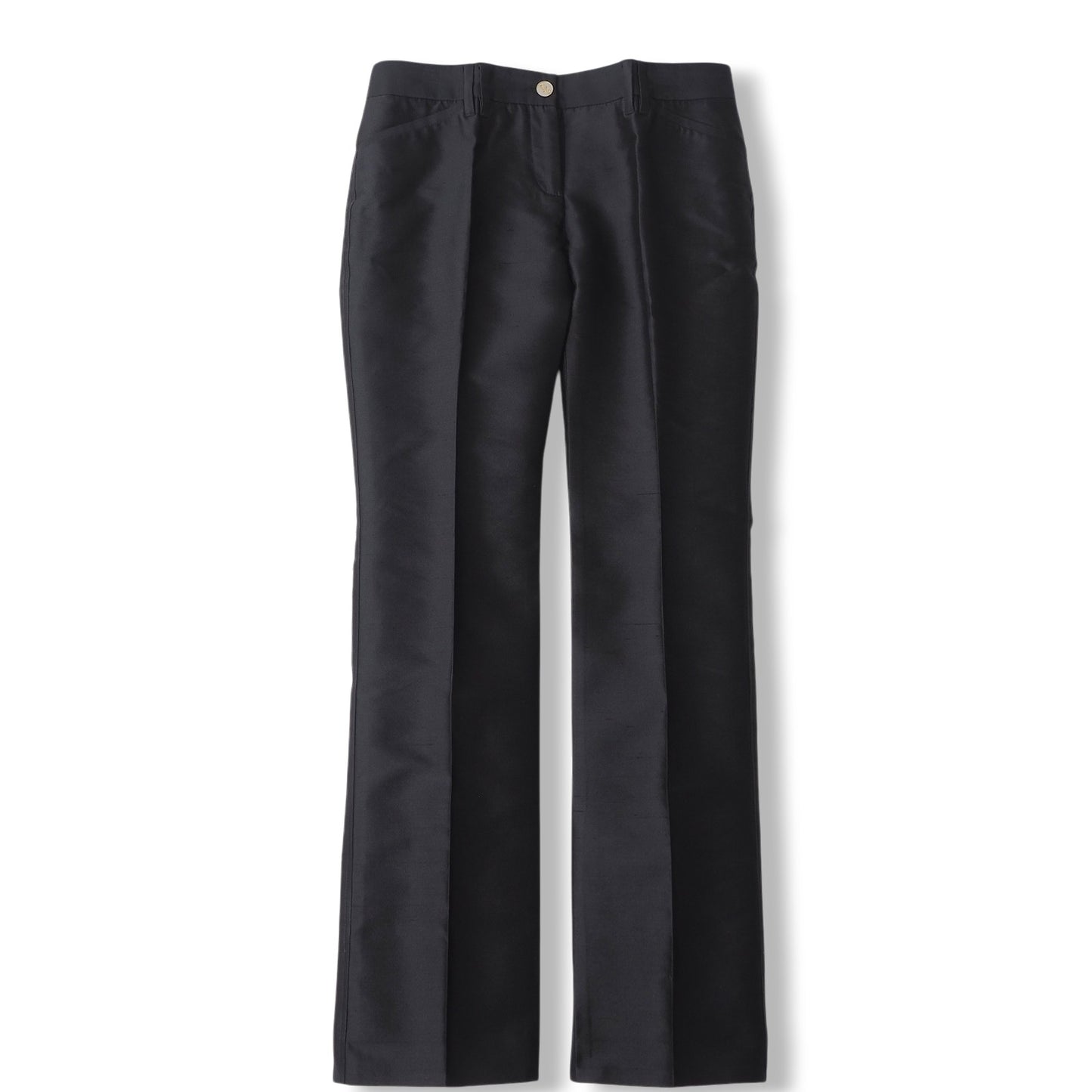 美品 ドルチェ＆ガッバーナ DOLCE＆GABBANA ピュアシルク パンツ 42 ブラック レディース 正規品 6-AE028