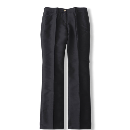 美品 ドルチェ＆ガッバーナ DOLCE＆GABBANA ピュアシルク パンツ 42 ブラック レディース 正規品 6-AE028