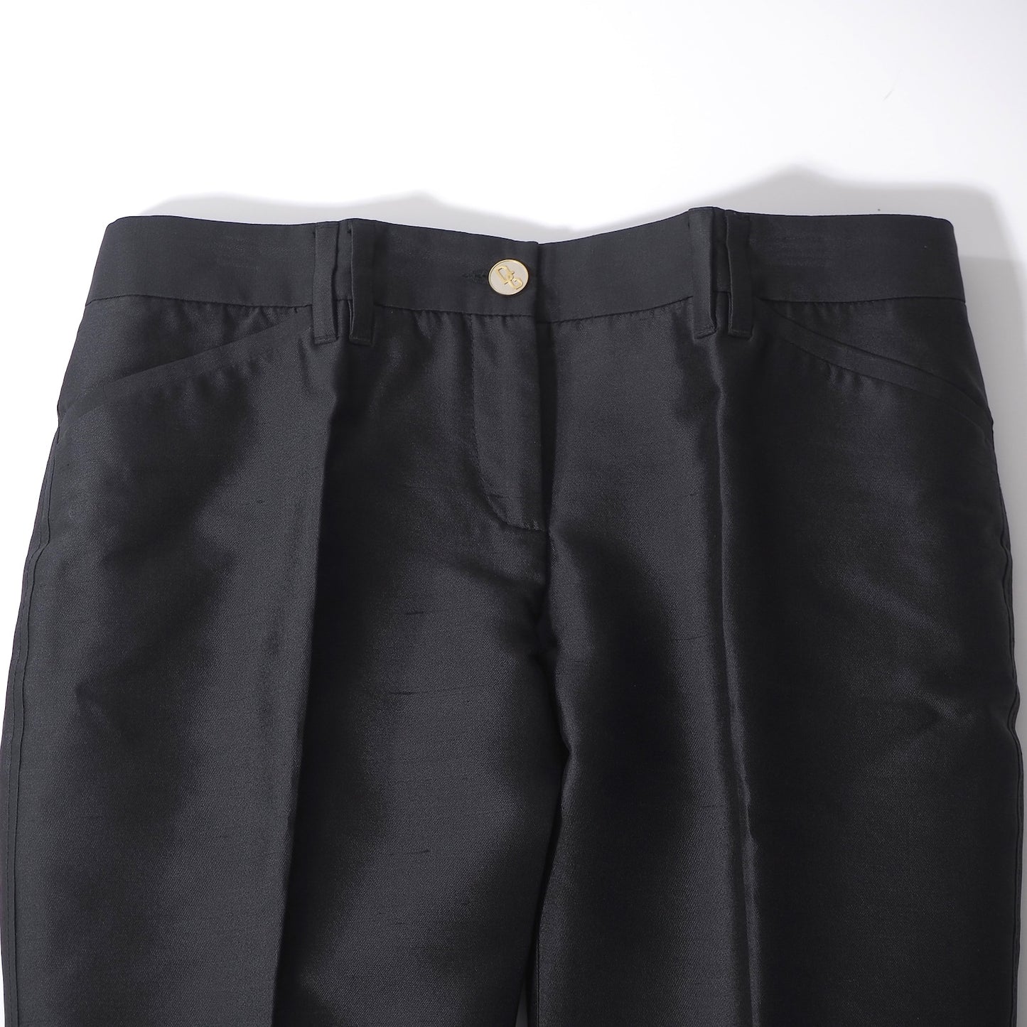 美品 ドルチェ＆ガッバーナ DOLCE＆GABBANA ピュアシルク パンツ 42 ブラック レディース 正規品 6-AE028