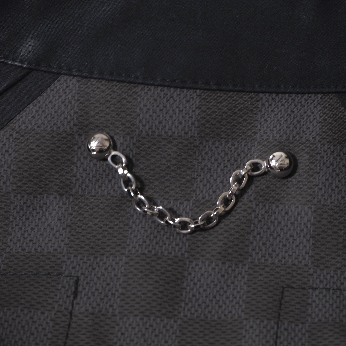 ルイヴィトン LOUIS VUITTON 裏地ダミエ柄 フーデッド ジャケット マッキントッシ 46 ネイビー メンズ 正規品 6-AE031