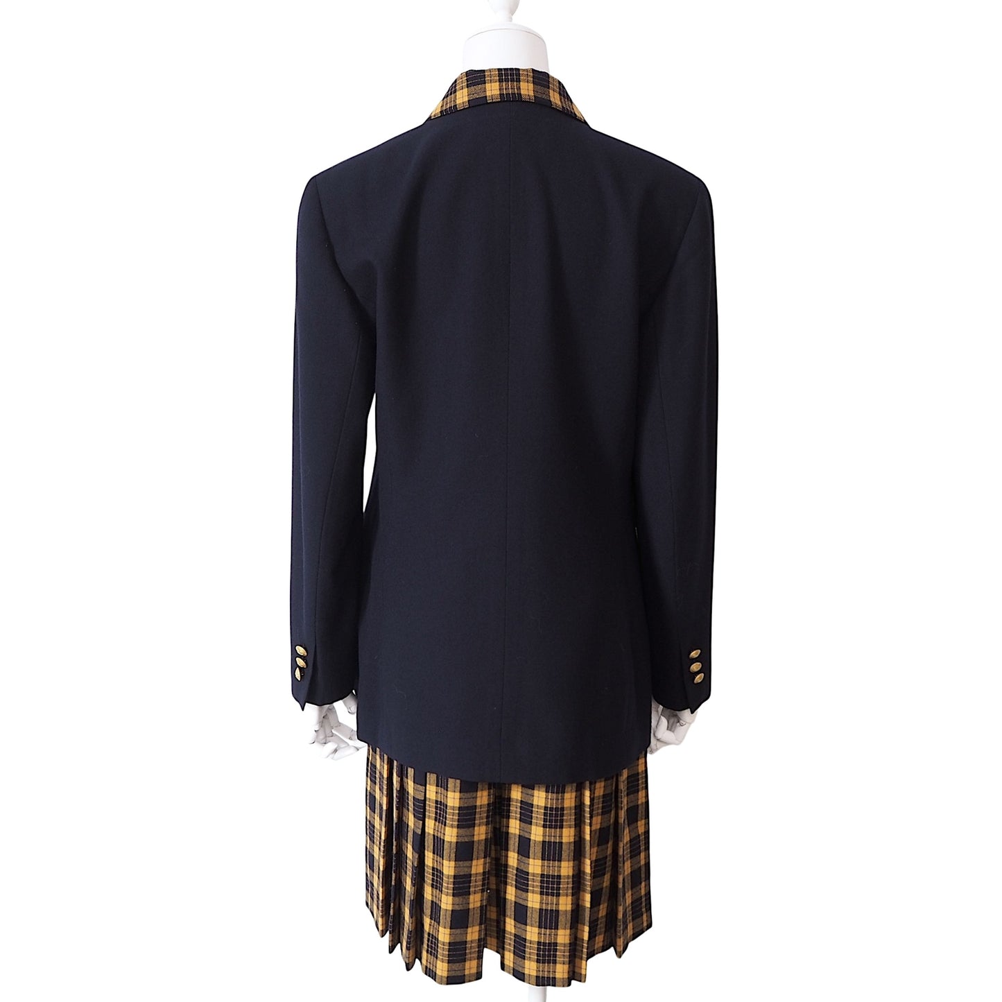 美品 クリスチャンディオール Christian Dior ヴィンテージ セットアップ スーツ ジャケット ショートパンツ M ネイビー オレンジ レディース 正規品 6-AG041